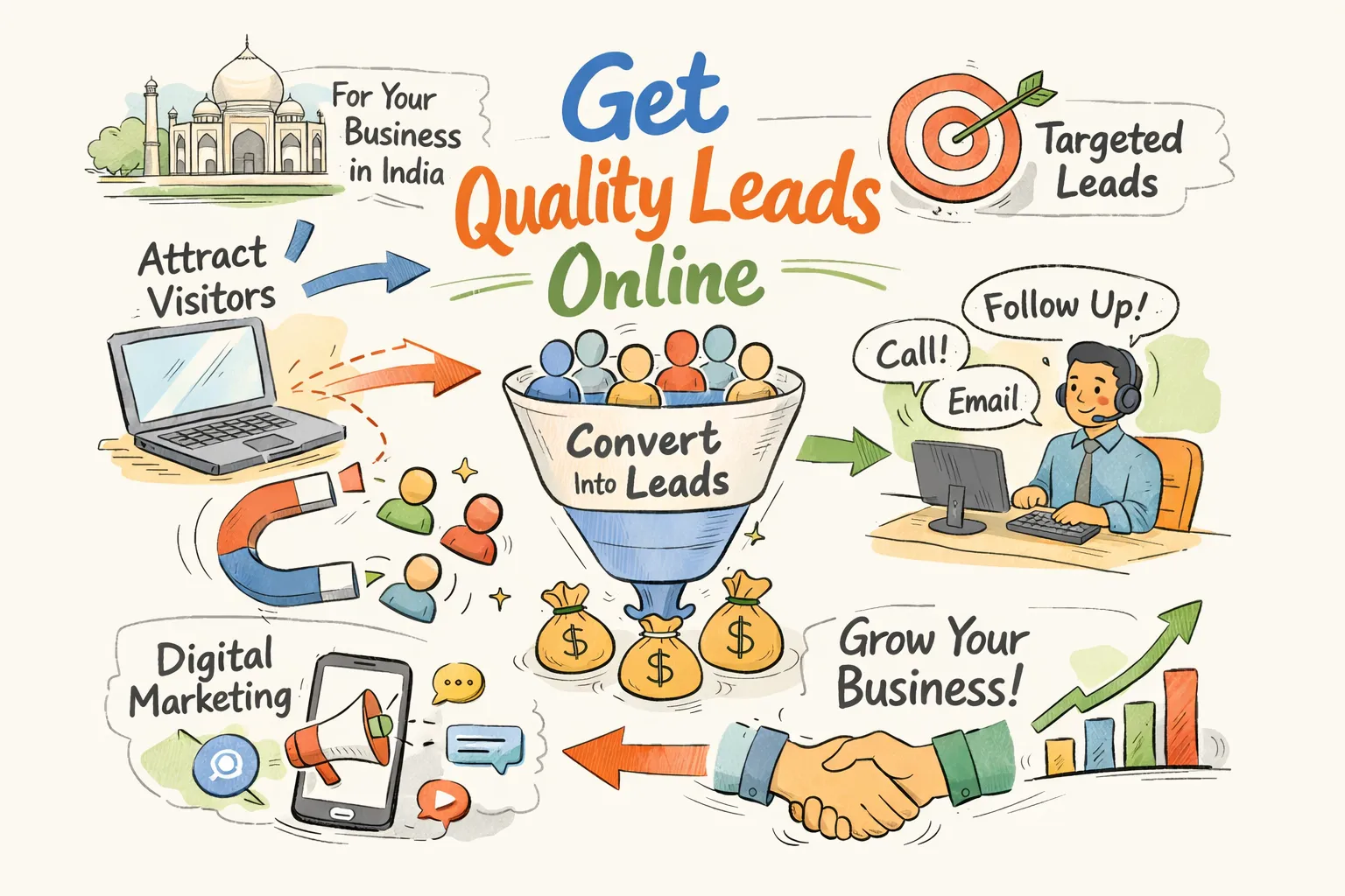 how to get quality leads online for your business in india | Xink Digitals